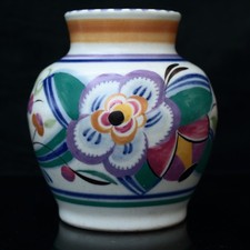 Early Poole Vase V Pattern by Truda Carter Design, England 1930s