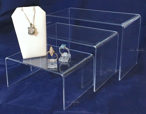 3pc clear acrylic riser set - 3pc,
