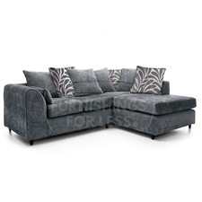 Grey corner sofa chenille - sofa,