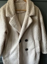 SIZE 8 F&F TESCO CREAM FAUX
