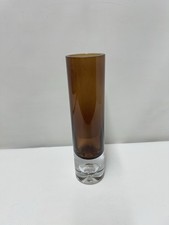 Vintage Amber Glass Vase