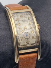 Vtg 10K GF 1937 Gruen Curvex Precision 17 Jewels  330-280 Parts/Repair