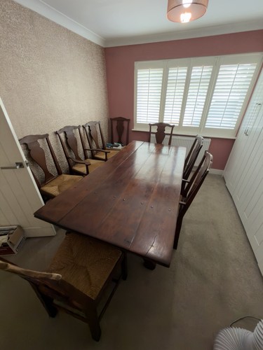 French refectory dark - , wood