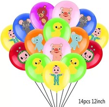 Cocomelon Multicolor Latex Balloons Kids Birthday Party Decorations 12"*14/28pcs