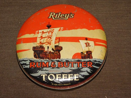 Vintage riley rum butter - riley's,