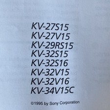Sony trinitron manual - sony, tv
