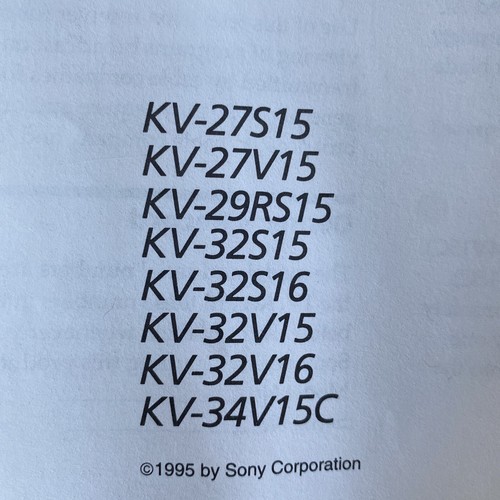 Sony trinitron manual - trinitron,