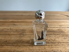 Glass Holy Water bottle 7 cm Holy Water Our Lady of Lourdes Rose Shaped Cap