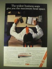 1987 TWA Ambassador Class Ad -