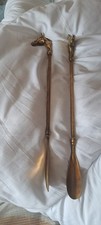 2 x Brass Long Handle Shoe Horn