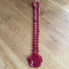 New Lola Rose  Tomoto Red Quartz Flower Pendant Necklace 40cm L P 4cm