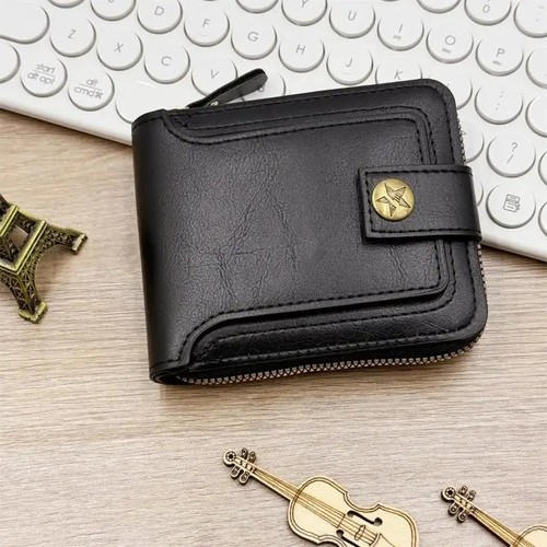 New genuine black leather mens - new,