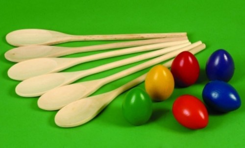 Easter egg and - and, spoon