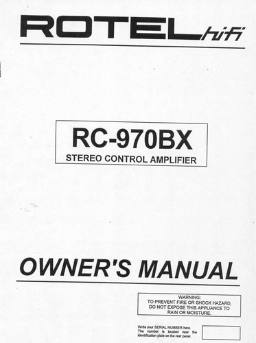 Rotel 970bx amplifier - rc-970bx,