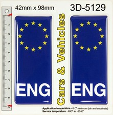 2x ENG England Number Plate