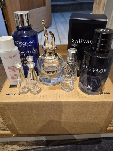 Empty perfume and - and, aftershave