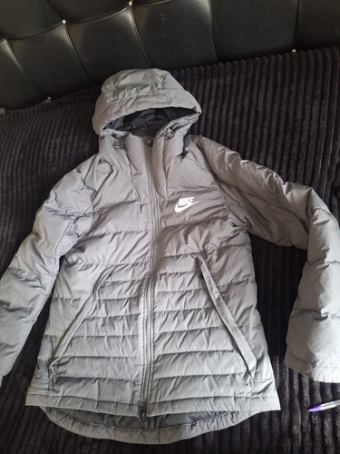 Mens grey coat jacket hooded - jacket,
