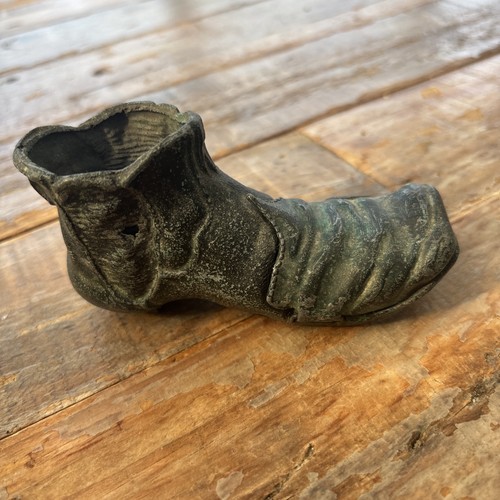 Vintage metal boot vesta - metal, match