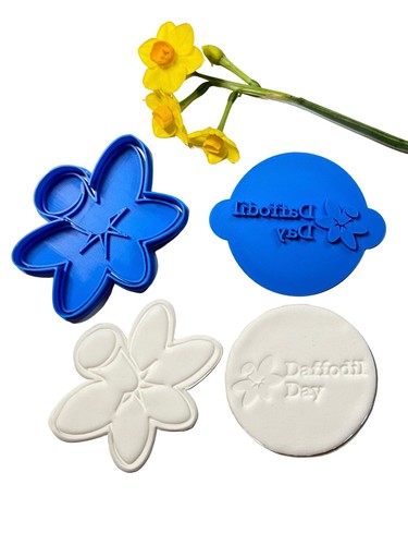 Daffodil day cookie stamp and