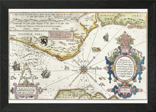 north sea old map Framed Wall