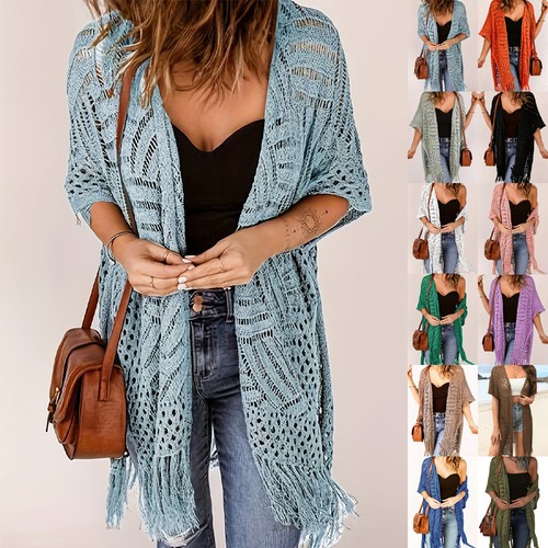 Fringed ladies cardigans dress - ladies,