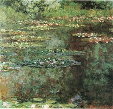 Monet water lilies a4 - lilies, a1-a4