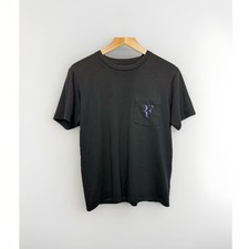 Roger Federer x Uniqlo Size XS black T Shirt Boxy Fit Pocket Detail
