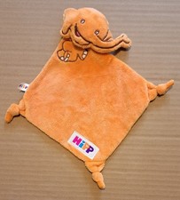 Elephant Baby Blanket Orange Comforter Soft Toy By HIPP