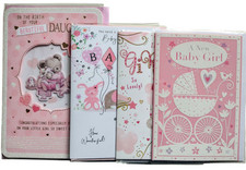 Birth New Baby Girl Cards Daughter Congratulations New Arrival FREE UK POSTAGE