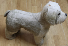 Vintage Pedigree Soft Toys Mohair Dog Push Along 1940s/50's No wheels
