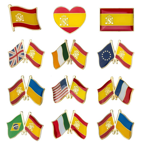 Spain national flag pin - spain, badges