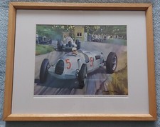 Motorsport Painting Michael Turner Framed Print Donnington Grand Prix 1937
