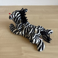 Ty Ziggy the Zebra Beanie Babies Plush Toy Narrow Stripes 1995 Retired Excellent