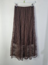 M&S Women's Skirt Brown Floral