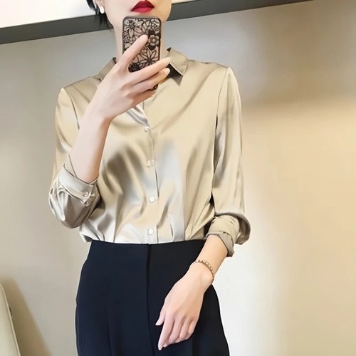 Womens satin long sleeve - long,