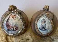 2 Cats Christmas Baubles