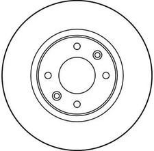 2x Brake disc Vented DF2796