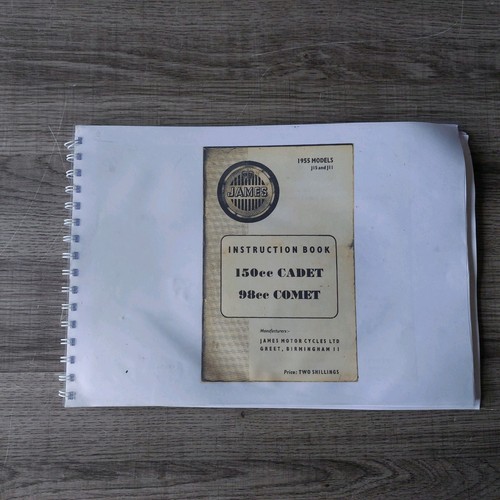 1955 james instruction - instruction, book