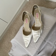 Pink By Paradox Paradise Wedding Shoes Ivory Satin Pointed Toe Size UK3  (36)