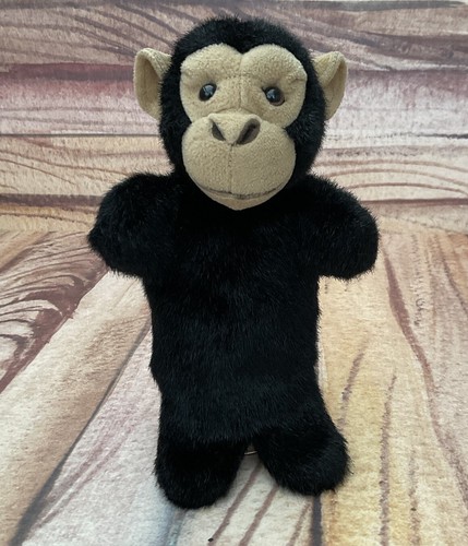 Black monkey chimp hand puppet - black, monkey/chimp