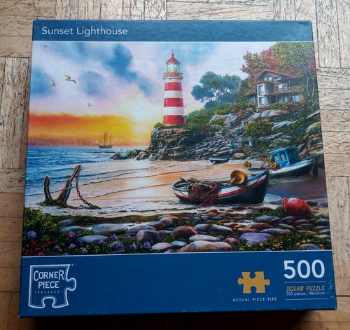 Sunset lighthouse 500 piece - sunset,