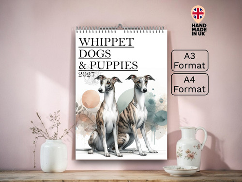 Whippet dog calendar - whippet,
