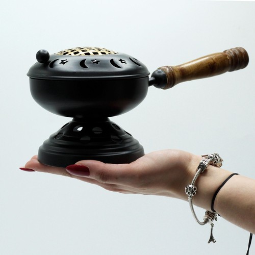 Large iron censer - iron, stand