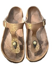 BIRKENSTOCK GIZEH SANDALS GOLD