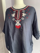 Monsoon Navy Embroidered Boho