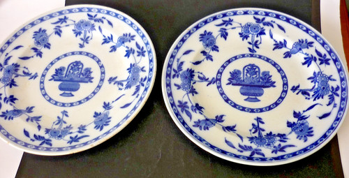 Antique two minton blue and - antique,