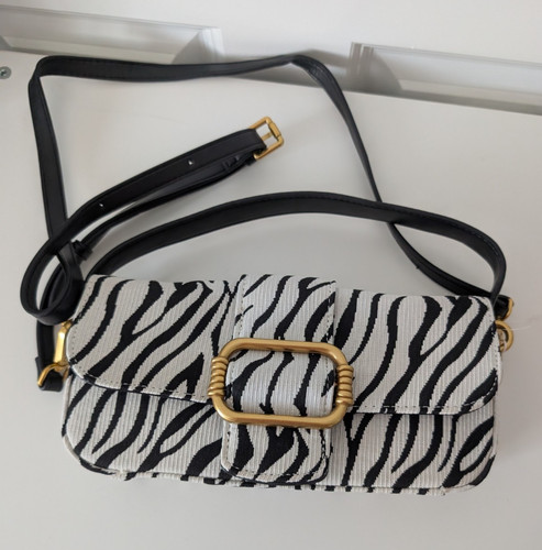 Zebra print canvas faux - m&s,