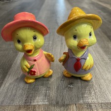 Vtg Chalkware Easter Chicks