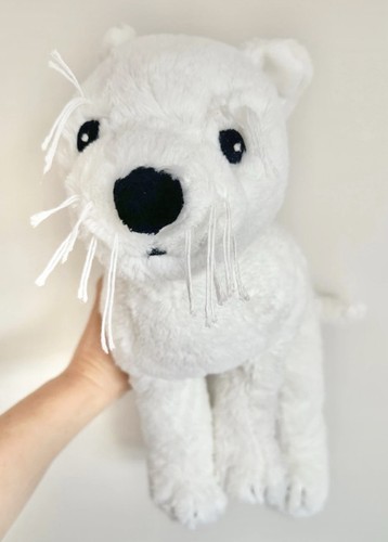 Ikea white dog plush ruffig - plush,