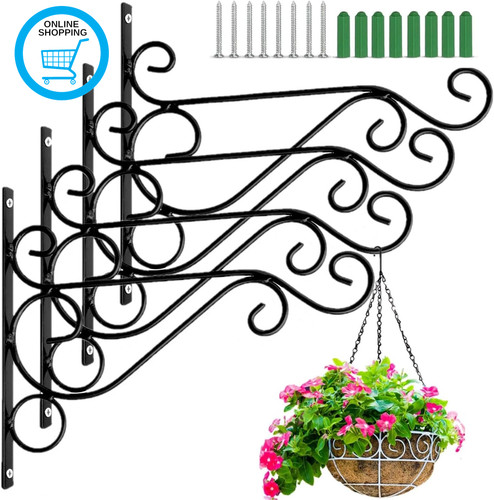 4pcs hanging basket brackets - hanging,